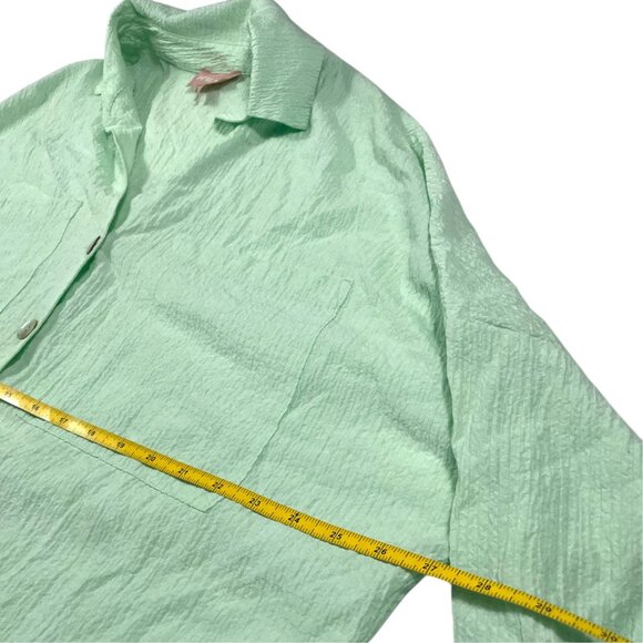 Show Me Your Mumu Johns Button Down Shirt Green Melon Beach SZ S - Picture 8 of 8